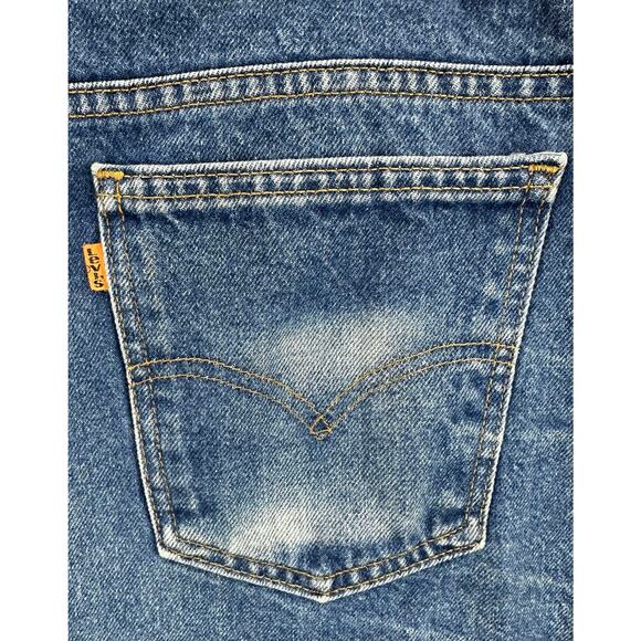 Vintage 90s Levi's 517 Bootcut Orange Tab Jeans Men’s Big & Tall Size 40 - Picture 3 of 6